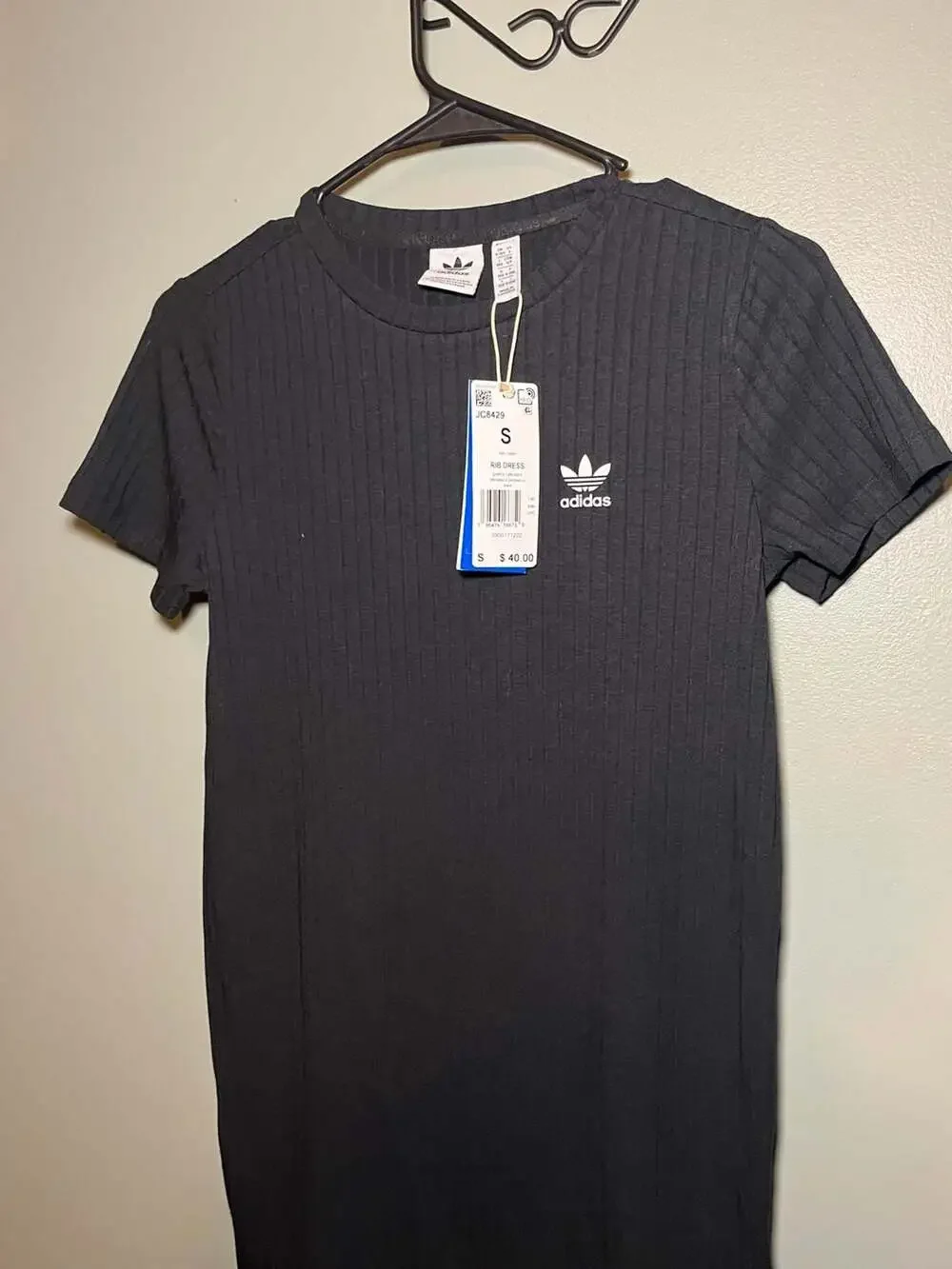Adidas Originals Girls Rib Dress Black Size S